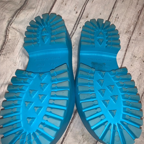 Jeffrey Campbell aqua bae blue platform sandals 8 - Picture 5 of 5